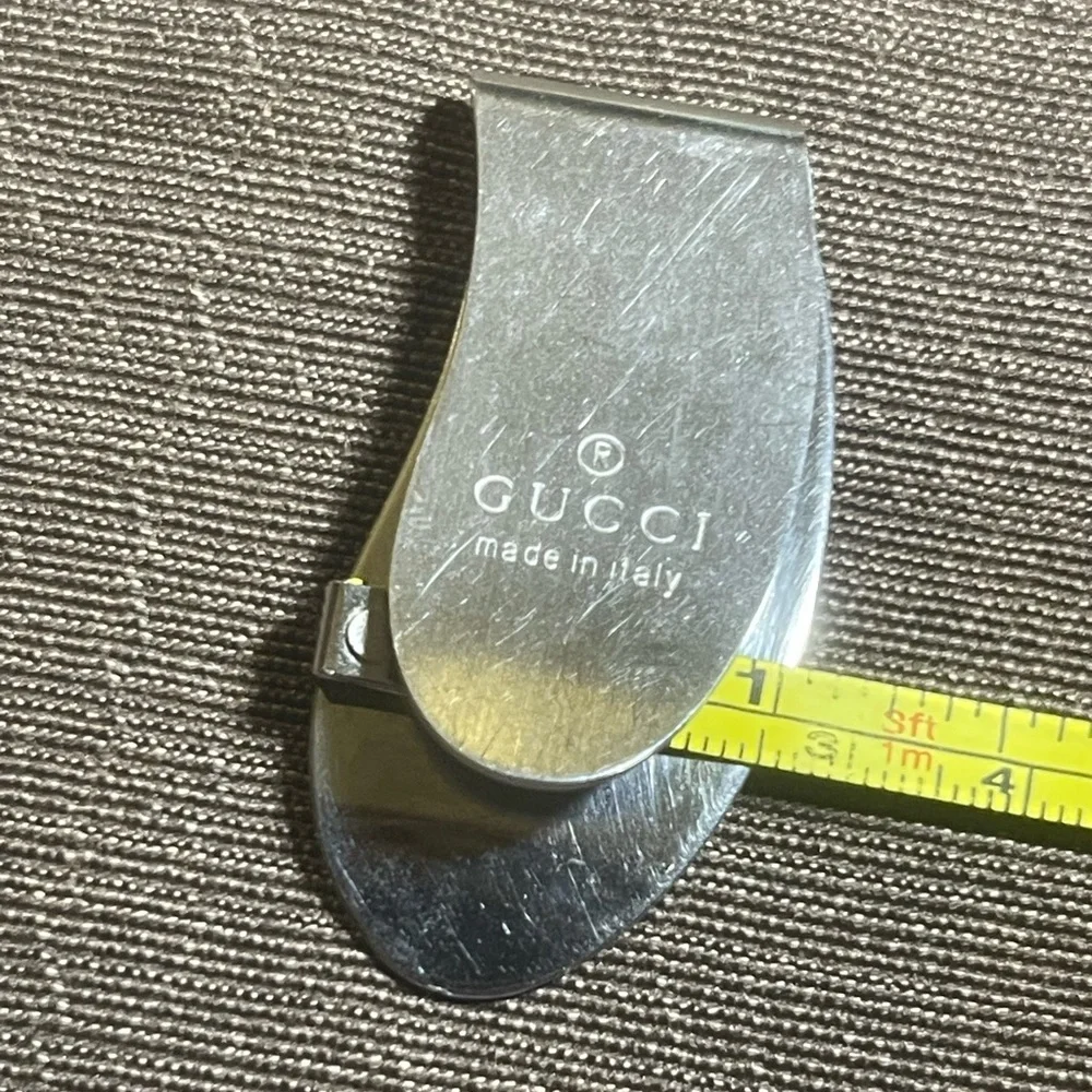 Gucci Silver Tone Stainless Steel Money Clip